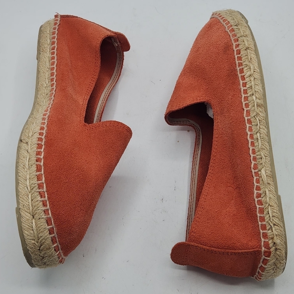 Manebí From Anthropologie Suede Espadrilles Hamptons In Orange Rust Size 39 - Picture 8 of 16